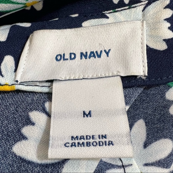 Old Navy Daisy Floral Print Short Sleeve A Line Shift Dress SZ M - Picture 6 of 8
